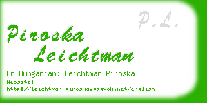 piroska leichtman business card